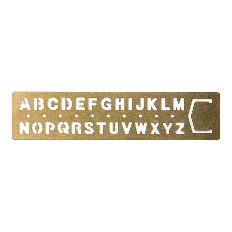 Midori Way Brass Template Alphabet (42169006) - Image 1